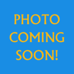 yellow text on a light blue background saying "photo coming soon"